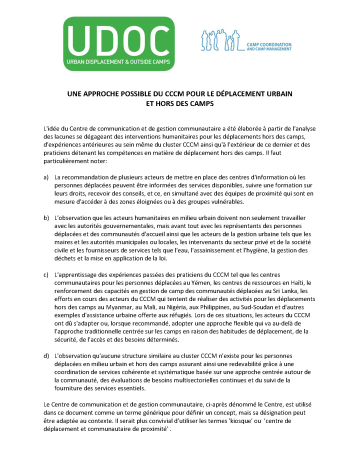 UDOC summary French