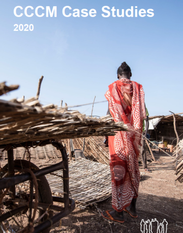 Photo of woman in South Sudan, walking in the camp