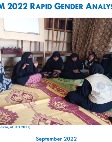 CCCM 2022 Rapid Gender Analysis Somalia