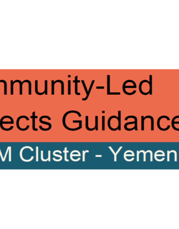 Yemen: Community-Led Projects Guidance 2023 Yemen: Community-Led Projects Guidance 2023