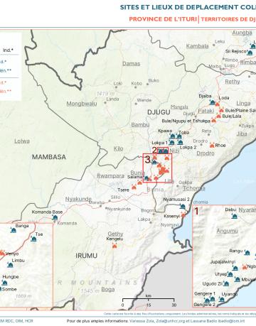 RDC Cartographie des Sites CCCM ITURI Mai 2024