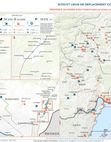 RDC Cartographie des Sites CCCM Nord et Sud Kivu Avril 2024 RDC Cartographie des Sites CCCM Nord et Sud Kivu Avril 2024