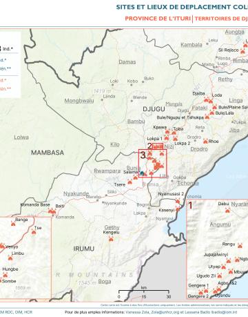 RDC - Cartographie des sites CCCM ITURI Aout 2024