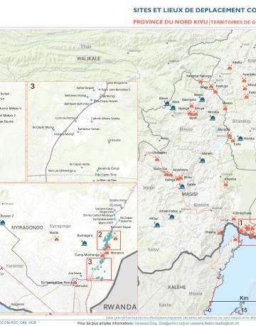 RDC - Cartographie des sites CCCM NORD KIVU Juillet 2024