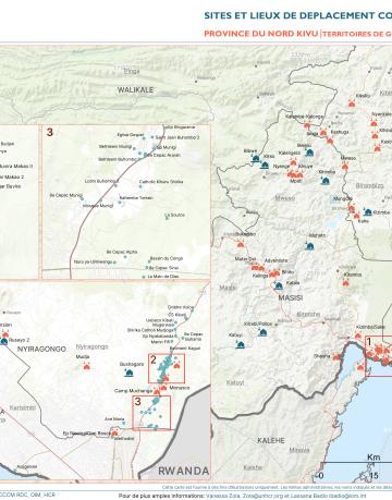 RDC - Cartographie des sites CCCM NORD KIVU Aout 2024