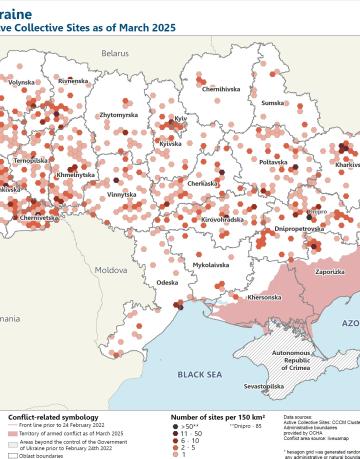 Ukraine: Map of the active collective sites, March 2025 Ukraine: Map of the active collective sites, March 2025
