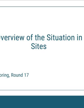 Ukraine Collective Site Monitoring Round 17, July 2025 Ukraine Collective Site Monitoring Round 17, July 2025