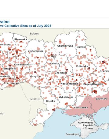 Ukraine Map of the active collective sites, July 2025 Ukraine Map of the active collective sites, July 2025
