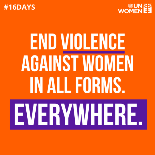 Image states 'End violence against women in all forms. Everywhere.'