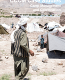Man walking in camp