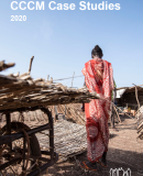Photo of woman in South Sudan, walking in the camp