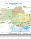 Ukraine: CCCM Cluster Sub-National Hubs, January 2024