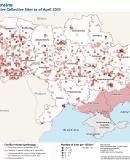 Ukraine: Map of the active collective sites, April 2025
