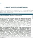 CCCM Cluster National Coordination Meeting Minutes, 1 April 2025