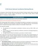 CCCM Cluster National Coordination Meeting Minutes, 6 May 2025