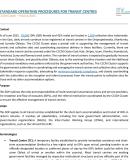 Ukraine Transit Centre SOPs and Checklist
