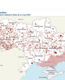 Ukraine Map of the active collective sites, July 2025