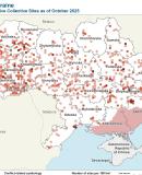 Ukraine: Map of the active collective sites, September 2025