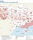 Ukraine: Map of the active collective sites, October 2025